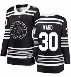 Women's Chicago Blackhawks #30 Cam Ward Black 2019 Winter Classic Fanatics Branded Breakaway NHL Jersey