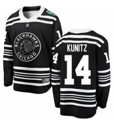 Men's Chicago Blackhawks #14 Chris Kunitz Black 2019 Winter Classic Fanatics Branded Breakaway NHL Jersey