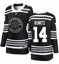 Women's Chicago Blackhawks #14 Chris Kunitz Black 2019 Winter Classic Fanatics Branded Breakaway NHL Jersey