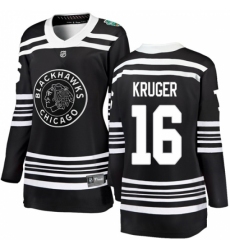 Women's Chicago Blackhawks #16 Marcus Kruger Black 2019 Winter Classic Fanatics Branded Breakaway NHL Jersey