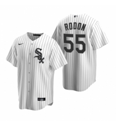 Men's Nike Chicago White Sox #55 Carlos Rodon White Home Stitched Baseball Jersey