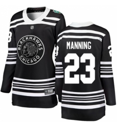Women's Chicago Blackhawks #23 Brandon Manning Black 2019 Winter Classic Fanatics Branded Breakaway NHL Jersey
