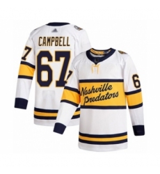 Men's Nashville Predators #67 Alexander Campbell Authentic White 2020 Winter Classic Hockey Jersey