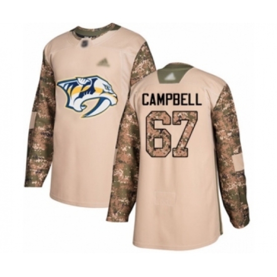 Youth Nashville Predators #67 Alexander Campbell Authentic Camo Veterans Day Practice Hockey Jersey Youth Nashville Predators #67 Alexander Campbell Authentic Camo Veterans Day Practice Hockey Jersey
