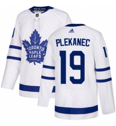 Men's Adidas Toronto Maple Leafs #19 Tomas Plekanec Authentic White Away NHL Jersey Men's Adidas Toronto Maple Leafs #19 Tomas Plekanec Authentic White Away NHL Jersey
