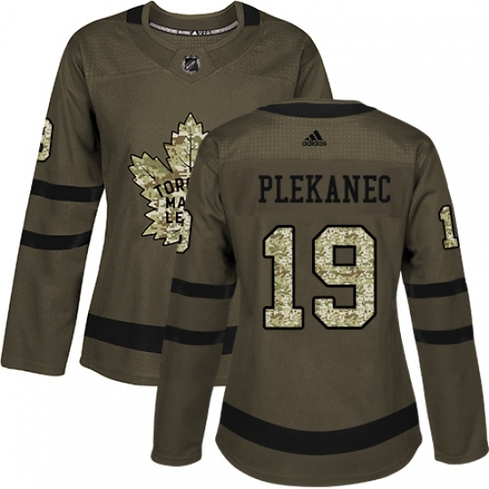Women's Adidas Toronto Maple Leafs #19 Tomas Plekanec Authentic Green Salute to Service NHL Jersey Women's Adidas Toronto Maple Leafs #19 Tomas Plekanec Authentic Green Salute to Service NHL Jersey
