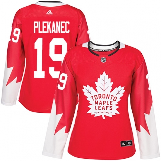 Women's Adidas Toronto Maple Leafs #19 Tomas Plekanec Authentic Red Alternate NHL Jersey Women's Adidas Toronto Maple Leafs #19 Tomas Plekanec Authentic Red Alternate NHL Jersey