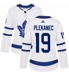 Women's Adidas Toronto Maple Leafs #19 Tomas Plekanec Authentic White Away NHL Jersey