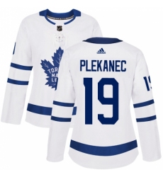 Women's Adidas Toronto Maple Leafs #19 Tomas Plekanec Authentic White Away NHL Jersey Women's Adidas Toronto Maple Leafs #19 Tomas Plekanec Authentic White Away NHL Jersey