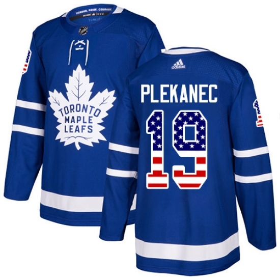 Youth Adidas Toronto Maple Leafs #19 Tomas Plekanec Authentic Royal Blue USA Flag Fashion NHL Jersey Youth Adidas Toronto Maple Leafs #19 Tomas Plekanec Authentic Royal Blue USA Flag Fashion NHL Jersey
