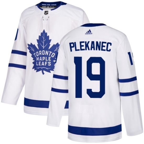 Youth Adidas Toronto Maple Leafs #19 Tomas Plekanec Authentic White Away NHL Jersey Youth Adidas Toronto Maple Leafs #19 Tomas Plekanec Authentic White Away NHL Jersey