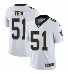 Men's Nike New Orleans Saints #51 Manti Te'o White Vapor Untouchable Limited Player NFL Jersey