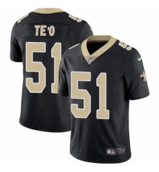 Youth Nike New Orleans Saints #51 Manti Te'o Black Team Color Vapor Untouchable Limited Player NFL Jersey