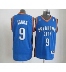 Thunder #9 Serge Ibaka Blue Revolution 30 Stitched NBA Jersey