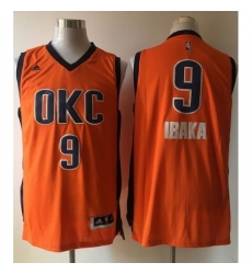 Thunder #9 Serge Ibaka Orange Alternate Stitched NBA Jerse