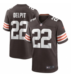 Men's Cleveland Browns #22 Grant Delpit Nike Brown Player Game Jersey.webp