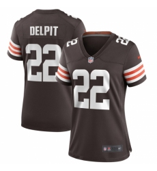 Women's Cleveland Browns #22 Grant Delpit Nike Brown Game Jersey