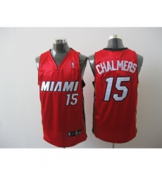 Heat #15 Mario Chalmers Red Stitched NBA Jersey