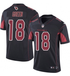 Men's Arizona Cardinals #18 A.J. Green Black Stitched NFL Limited Rush Jersey