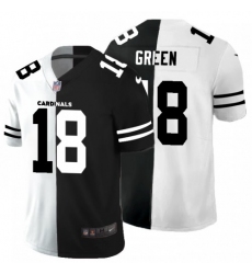 Men's Arizona Cardinals #18 A.J. Green Black V White Peace Split Vapor Untouchable Limited NFL Jersey