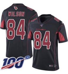 Men's Nike Arizona Cardinals #84 Caleb Wilson Black Stitched NFL Limited Rush 100th Season Jersey
