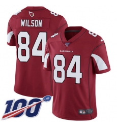 Men's Nike Arizona Cardinals #84 Caleb Wilson Red Team Color Stitched NFL 100th Season Vapor Limited Jersey