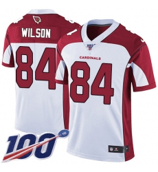 Men's Nike Arizona Cardinals #84 Caleb Wilson White Stitched NFL 100th Season Vapor Limited Jersey