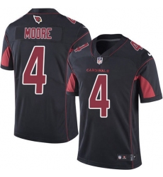 Men's Nike Arizona Cardinals #4 Rondale Moore Black Stitched NFL Limited Rush Jersey