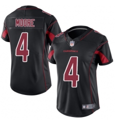 Women's Nike Arizona Cardinals #4 Rondale Moore Black Stitched NFL Limited Rush Jersey