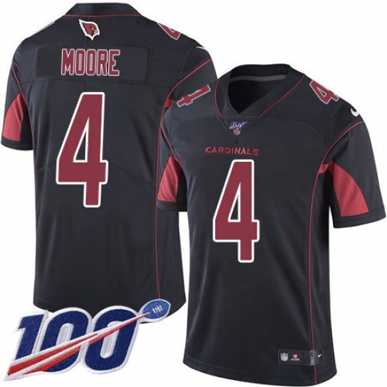 Youth Nike Arizona Cardinals #4 Rondale Moore Black Stitched NFL Limited Rush 100th Season Jersey Youth Nike Arizona Cardinals #4 Rondale Moore Black Stitched NFL Limited Rush 100th Season Jersey