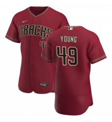 Men's Nike  Arizona Diamondbacks #49 Alex Young Crimson Authentic Alternate Team MLB Jersey