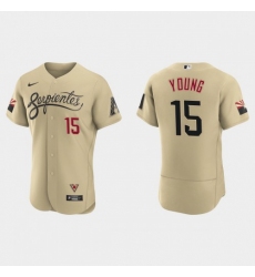 Men's Nike Arizona Diamondbacks #15 Andrew Young 2021 City Connect Authentic MLB Jersey Gold