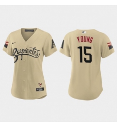 Women's Nike Arizona Diamondbacks #15 Andrew Young 2021 City Connect MLB Jersey Gold