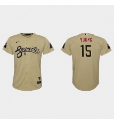 Youth Nike Arizona Diamondbacks #15 Andrew Young 2021 City Connect MLB Jersey Gold