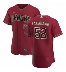 Men's Nike Arizona Diamondbacks #52 Bo Takahashi Crimson Authentic Alternate Team MLB Jersey