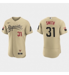 Men's Nike Arizona Diamondbacks #31 Caleb Smith 2021 City Connect Authentic MLB Jersey Gold