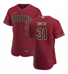 Men's Nike Arizona Diamondbacks #31 Caleb Smith Crimson Authentic Alternate Team MLB Jersey