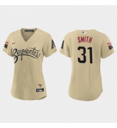 Women's Nike Arizona Diamondbacks #31 Caleb Smith 2021 City Connect MLB Jersey Gold