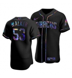 Men's Nike Arizona Diamondbacks #53 Christian Walker Iridescent Holographic Collection Black MLB Jersey