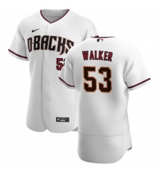 Men's Nike Arizona Diamondbacks #53 Christian Walker White Crimson Authentic Home Team MLB Jersey