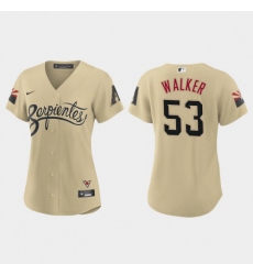 Women's Nike Arizona Arizona Diamondbacks #53 Christian Walker Gold 2021 City Connect MLB Jersey