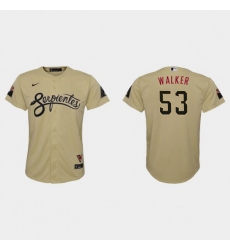 Youth Nike Arizona Diamondbacks #53 Christian Walker Gold 2021 City Connect MLB Jersey