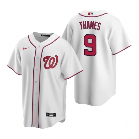 Men's Nike Washington Nationals #9 Eric Thames White Home Stitched Baseball Jersey Men's Nike Washington Nationals #9 Eric Thames White Home Stitched Baseball Jersey