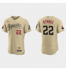 Men's Nike Arizona Diamondbacks #22 Eric Byrnes 2021 City Connect Authentic Gold MLB Jersey