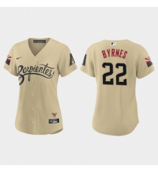 Women's Nike Arizona Diamondbacks #22 Eric Byrnes 2021 City Connect Gold MLB Jersey