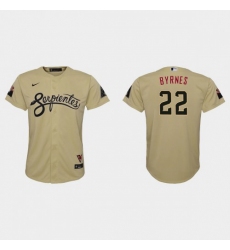 Youth Nike Arizona Diamondbacks #22 Eric Byrnes 2021 City Connect Gold MLB Jersey