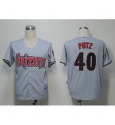 Arizona Diamondbacks #40 J.J Putz Grey Cool Base Stitched MLB Jersey