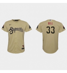 Youth Nike Arizona Diamondbacks #33 Jay Bell 2021 City Connect MLB Jersey Gold