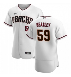 Men's Nike Arizona Diamondbacks #59 Jeremy Beasley White Crimson Authentic Home Team MLB Jersey