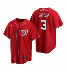 Men's Nike Washington Nationals #3 Michael A. Taylor Red Alternate Stitched Baseball Jersey